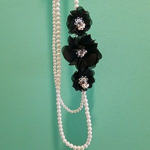 Long Faux Pearl Necklace